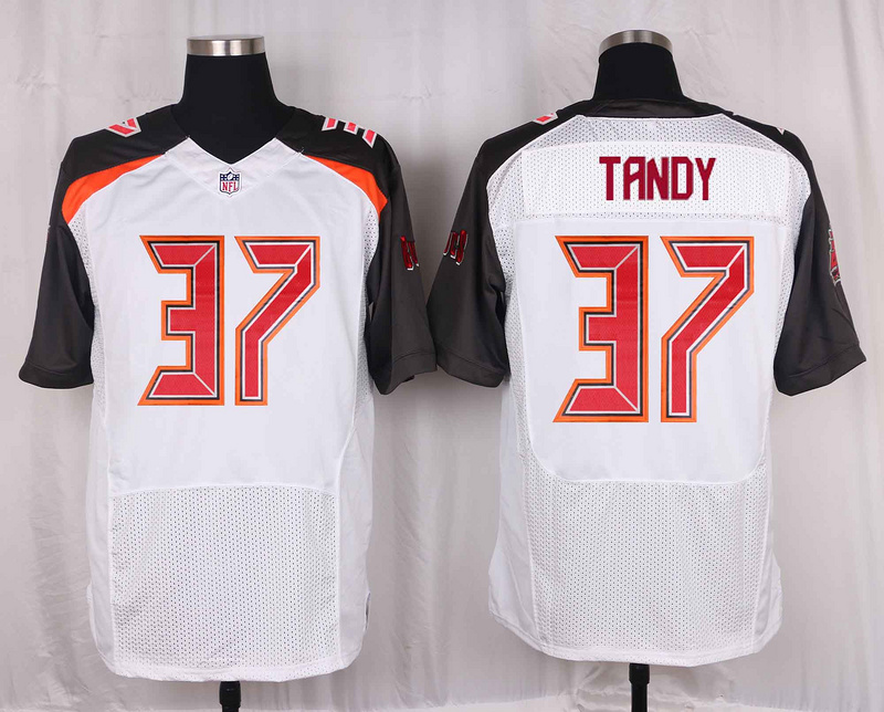 Nike Buccaneers 37 Keith Tandy White Elite Jersey