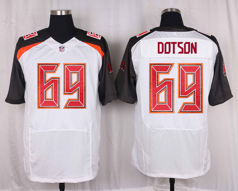 Nike Buccaneers 69 Demar Dotson White Elite Jersey
