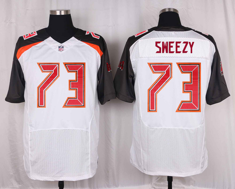 Nike Buccaneers 73 J.R. Sweezy White Elite Jersey - Click Image to Close