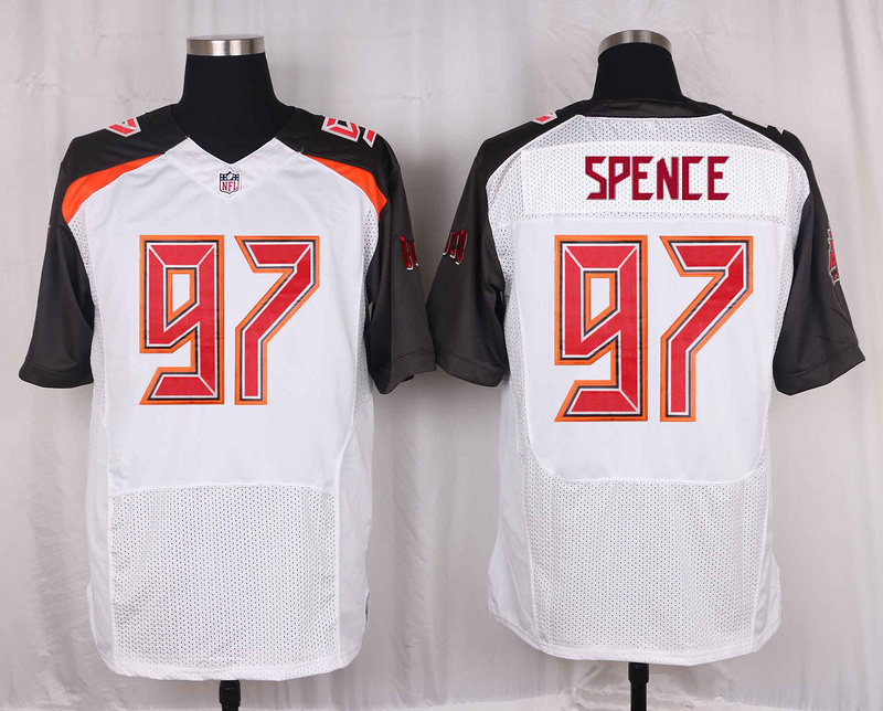 Nike Buccaneers 97 Akeem Spence White Elite Jersey - Click Image to Close