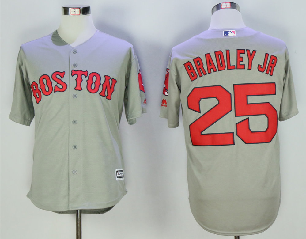 Red Sox 25 Jackie Bradley Jr Grey New Cool Base Jersey