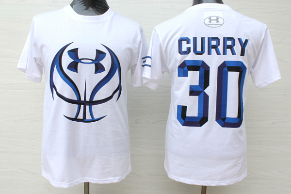 Warriors 30 Stephen Curry White Fashion Men's T Shirt