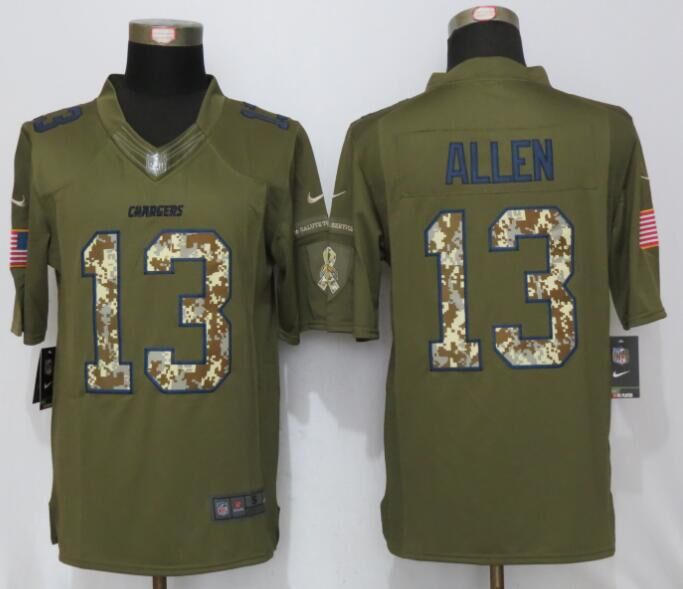 Nike Chargers 13 Keenan Allen Green Salute To Service Limited Jersey