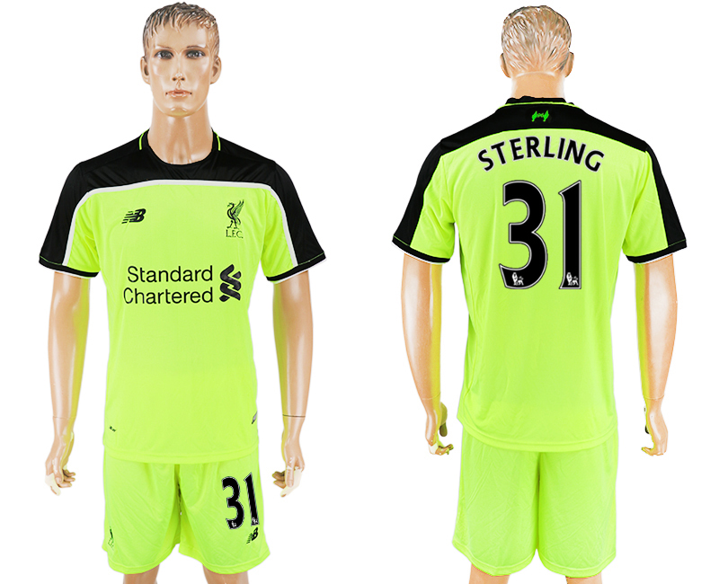2016-17 Liverpool 31 STERLING Third Away Soccer Jersey