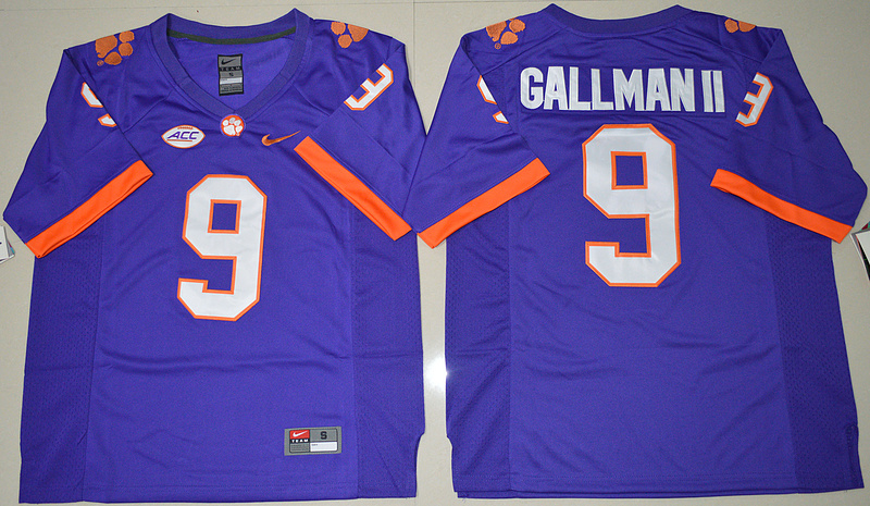 Clemson Tigers 9 Wayne Gallman II Purple College Football Jersey