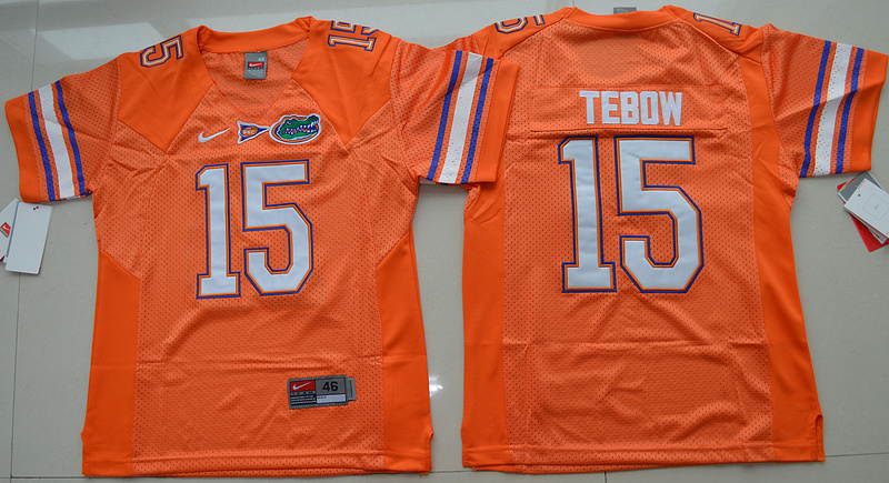 Florida Gators 15 Tim Tebow Orange College Football Jersey