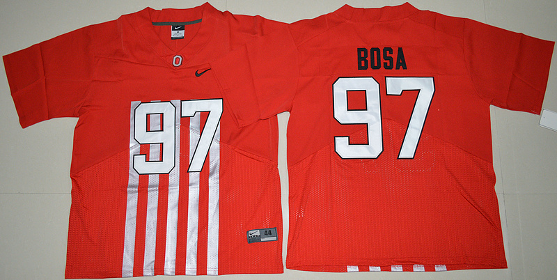 Ohio State Buckeyes 97 Joey Bosa Red College Throwback Jersey