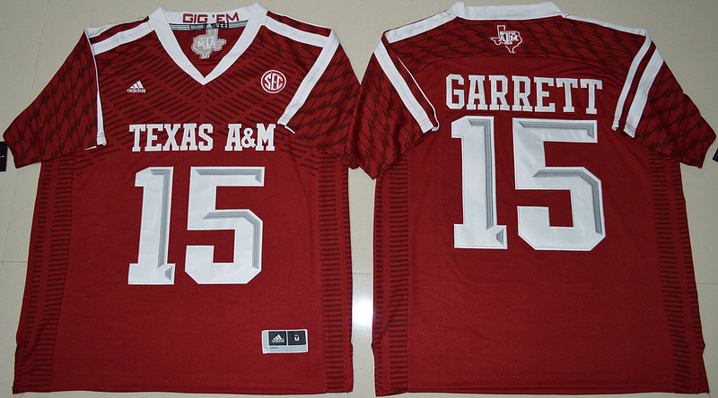 Texas A&M Aggies 15 Myles Garrett Red College Football Jersey