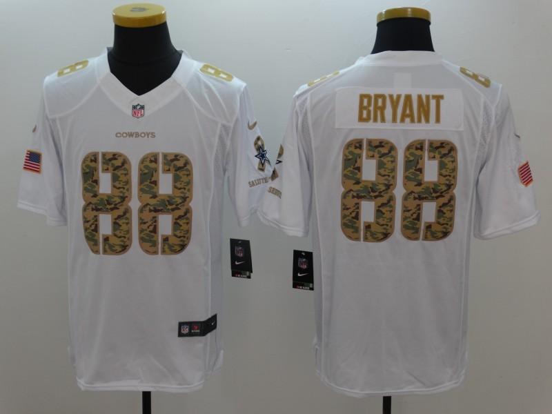 Nike Cowboys 88 Dez Bryant White Salute To Service Limited Jersey