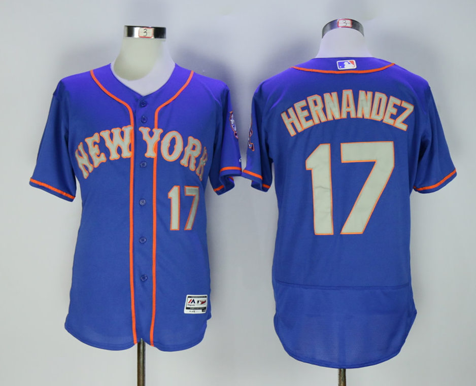 Mets 17 Keith Hernandez Blue Alternate Flexbase Jersey - Click Image to Close