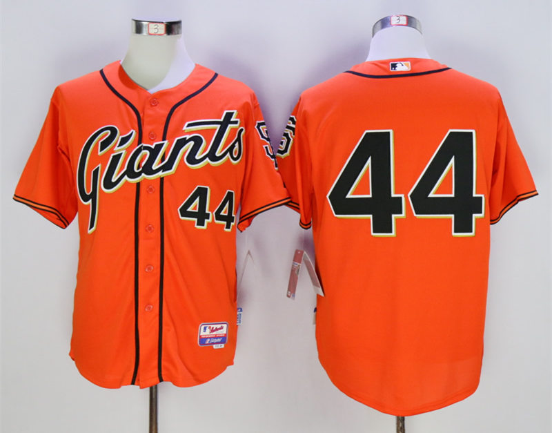 Giants 44 Willie McCovey Orange Cool Base Jersey