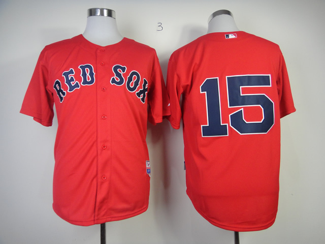 Red Sox 15 Dustin Pedroia Red Cool Base Jersey