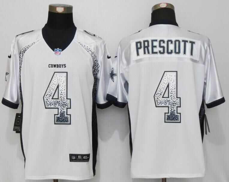 Nike Cowboys 4 Dak Prescott White Drift Fashion Elite Jersey