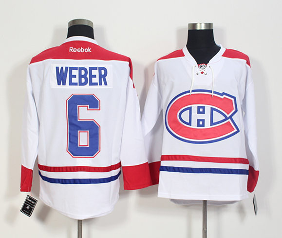 Canadiens 6 Shea Weber White Reebok Jersey