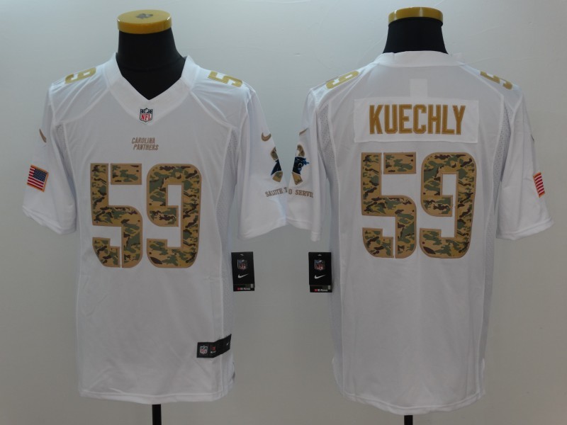 Nike Panthers 59 Luke Kuechly White Salute To Service Limited Jersey