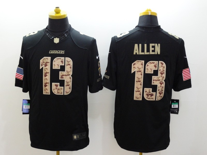 Nike Chargers 13 Keenan Allen Black Salute To Service Limited Jersey
