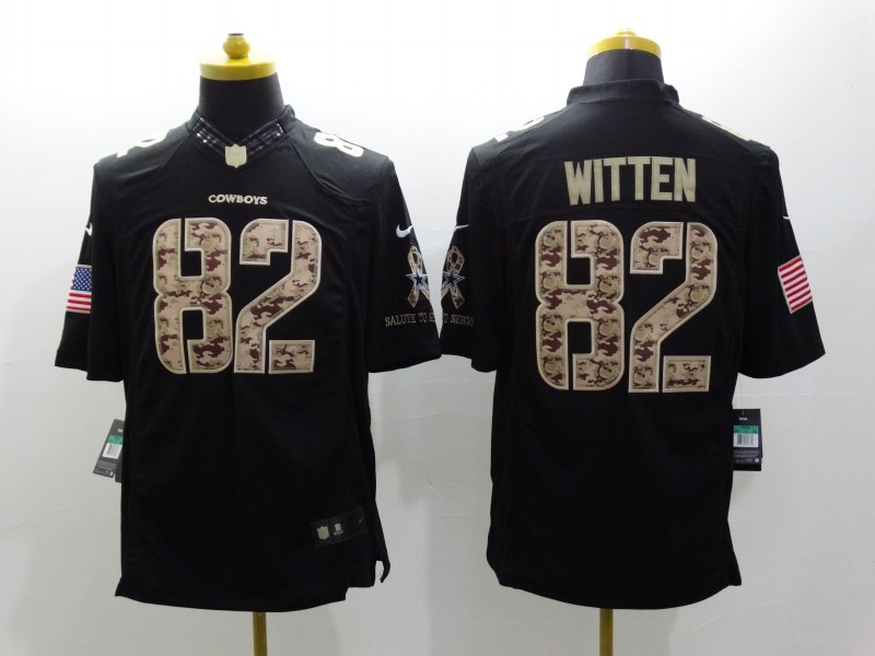 Nike Cowboys 82 Jason Witten Black Salute To Service Limited Jersey