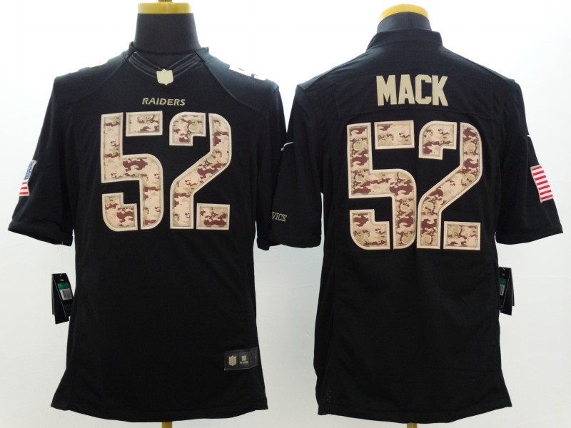 Nike Raiders 52 Khalil Mack Black Salute To Service Limited Jersey