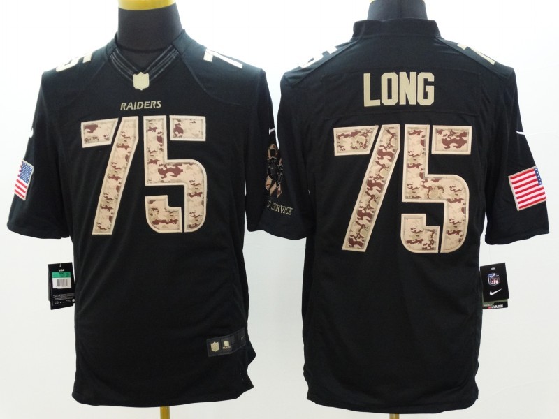 Nike Raiders 75 Howie Long Black Salute To Service Limited Jersey