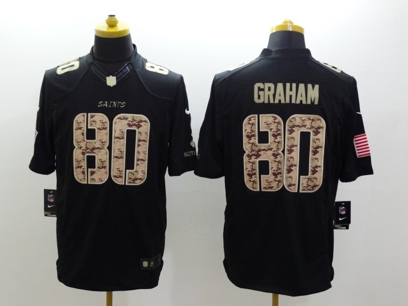Nike Saints 80 Jimmy Graham Black Salute To Service Limited Jersey