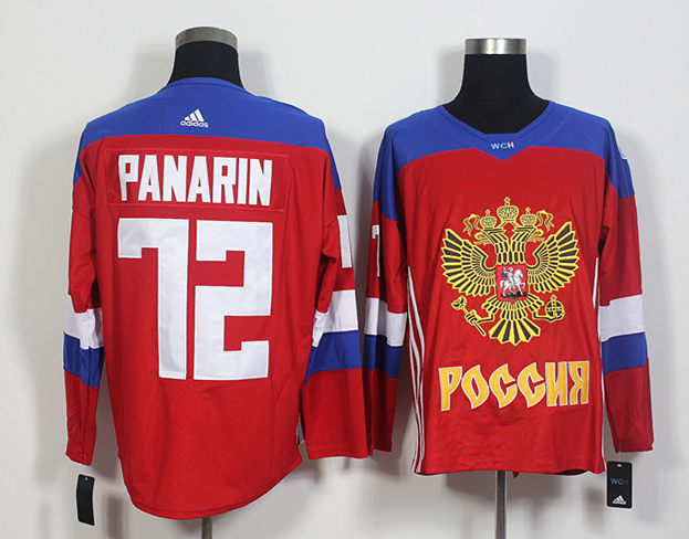 Russia 72 Artemi Panarin Red World Cup of Hockey 2016 Premier Player Jersey
