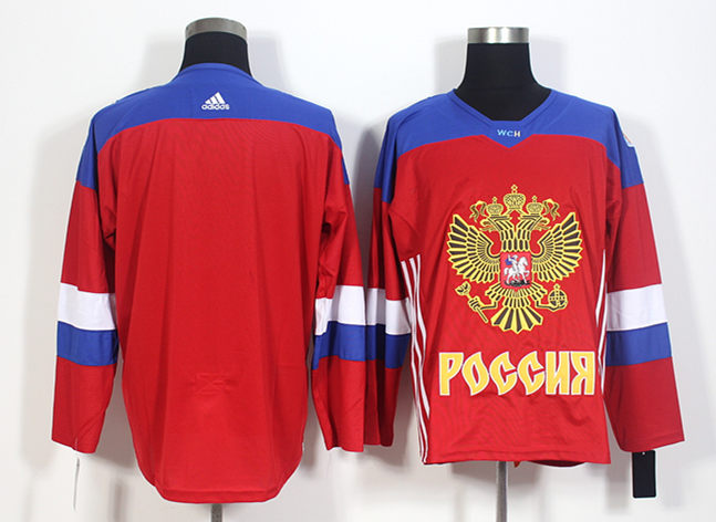 Russia Blank Red World Cup of Hockey 2016 Premier Player Jersey