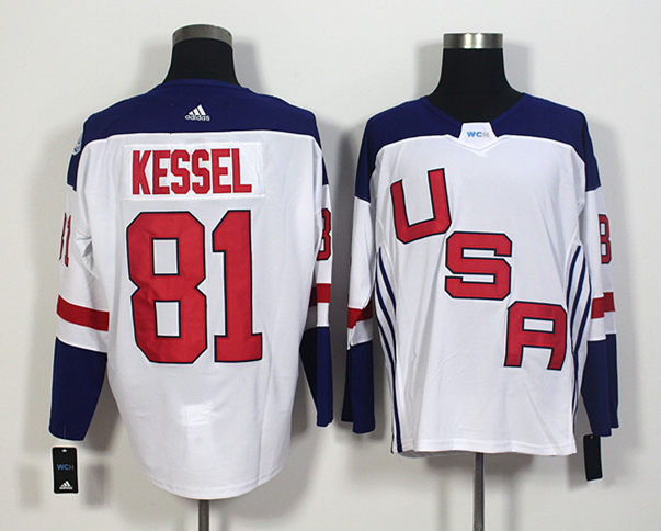 USA 81 Phil Kessel White 2016 World Cup of Hockey Premier Player Jersey - Click Image to Close