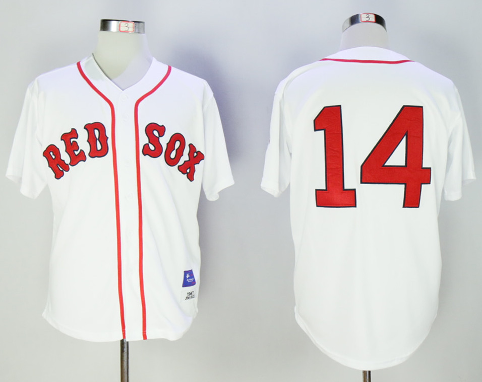 Red Sox 14 Jim Rice White 1967 Throwback Jersey