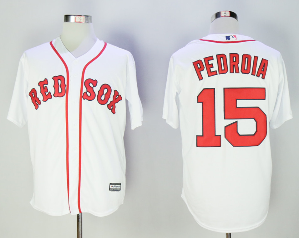 Red Sox 15 Dustin Pedroia White New Cool Base Jersey