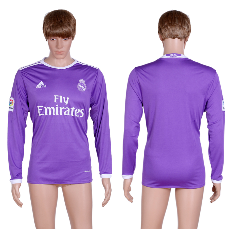 2016-17 Real Madrid Away Long Sleeve Thailand Soccer Jersey