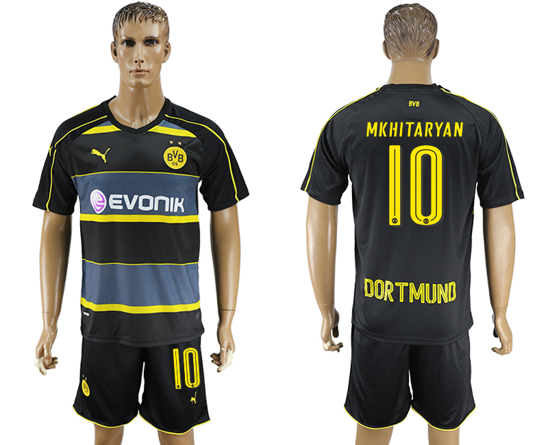 2016-17 Dortmund 10 MKHITARYAN Away Soccer Jersey