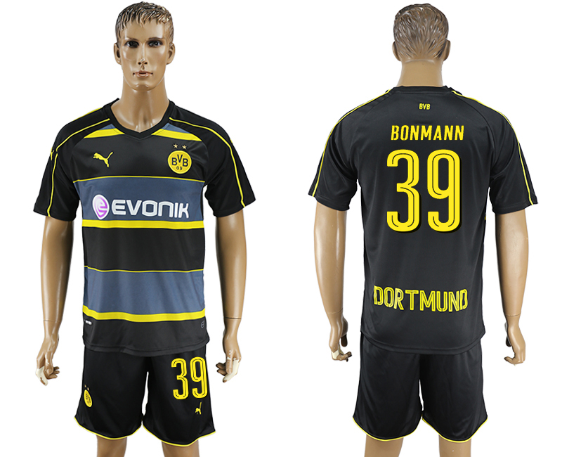 2016-17 Dortmund 39 BONMANN Away Soccer Jersey
