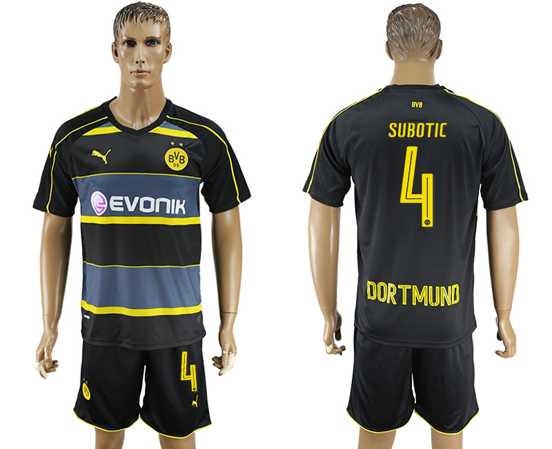 2016-17 Dortmund 4 SUBOTIC Away Soccer Jersey