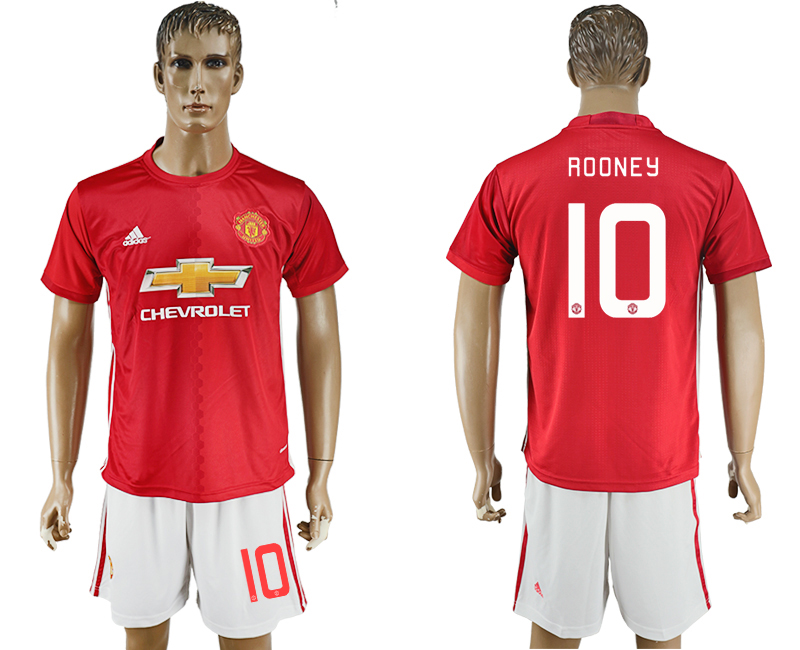 2016-17 Manchester United 10 ROONEY Europa League Home Soccer Jersey