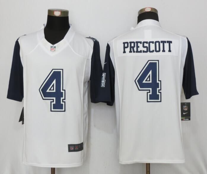 Nike Cowboys 4 Dak Prescott White Color Rush Limited Jersey