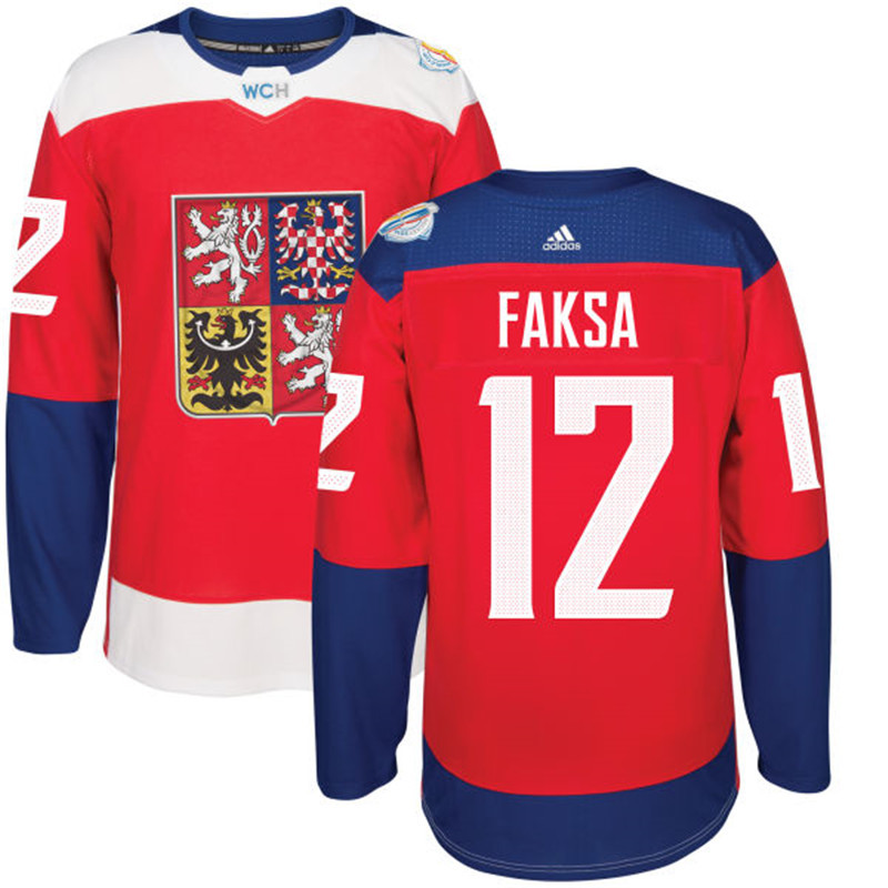 Czech Republic 12 Radek Faksa Red 2016 World Cup Of Hockey Premier Player Jersey