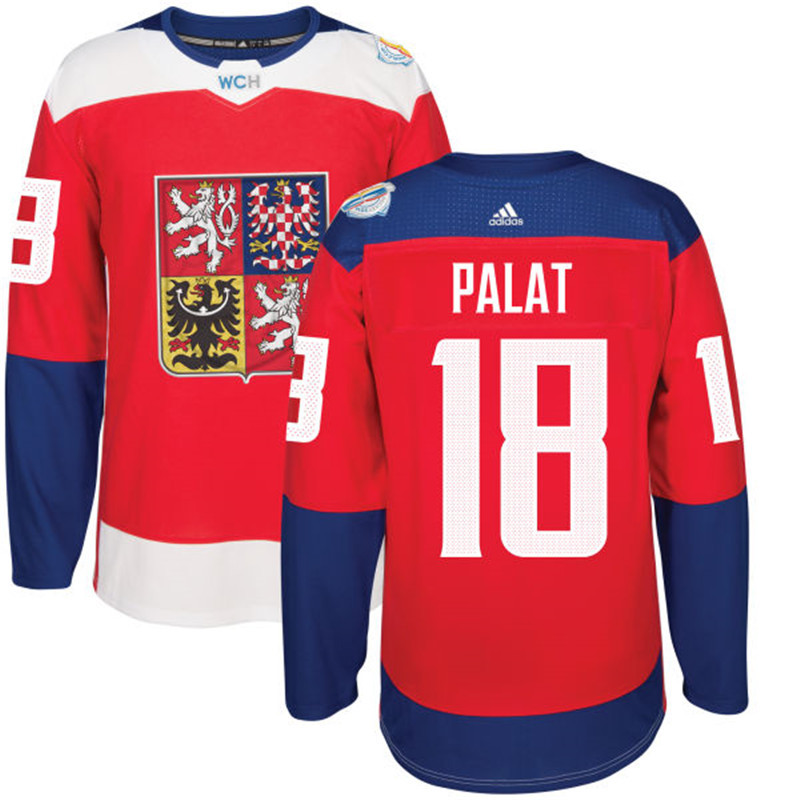 Czech Republic 18 Ondrej Palat Red 2016 World Cup Of Hockey Premier Player Jersey