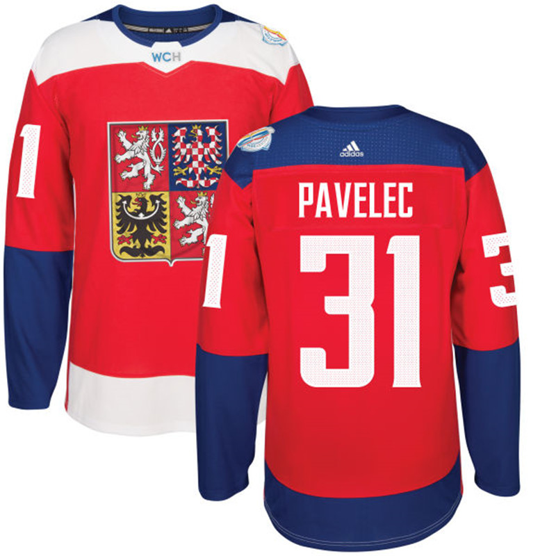 Czech Republic 31 Ondrej Pavelec Red 2016 World Cup Of Hockey Premier Player Jersey
