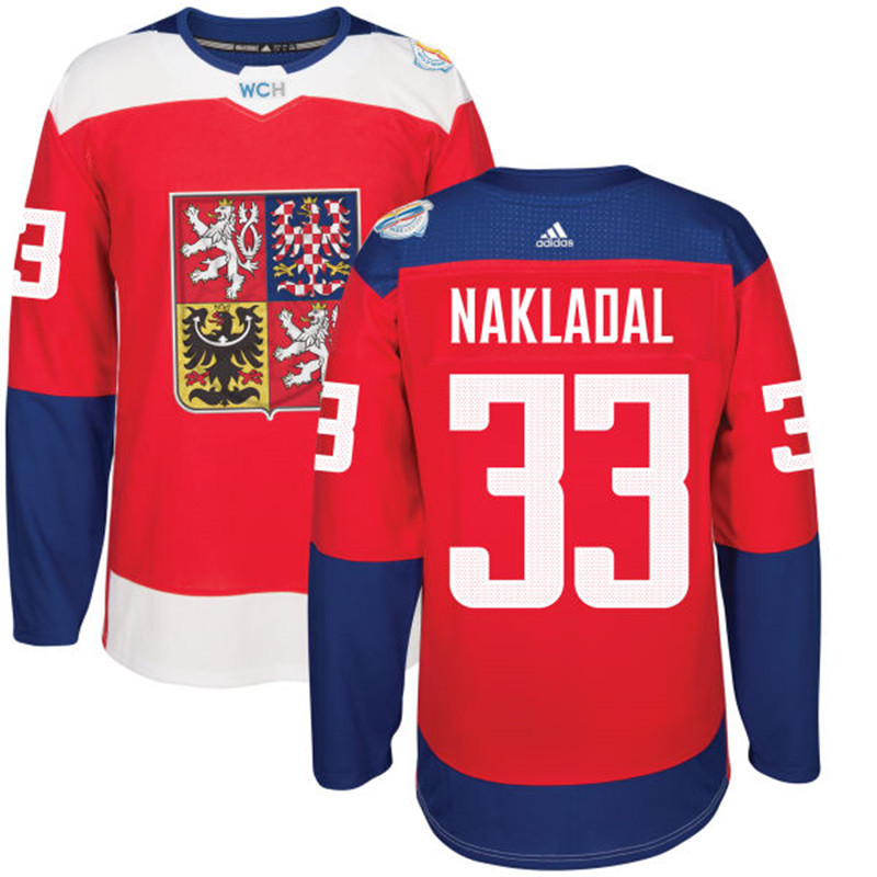 Czech Republic 33 Jakub Nakladal Red 2016 World Cup Of Hockey Premier Player Jersey