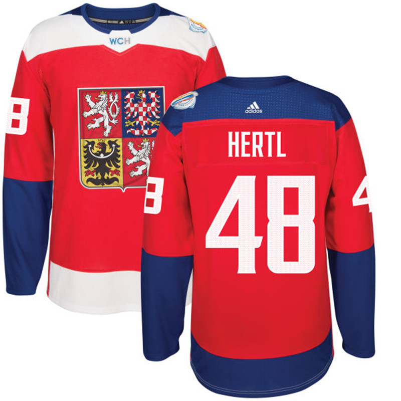 Czech Republic 48 Tomas Hertl Red 2016 World Cup Of Hockey Premier Player Jersey - Click Image to Close