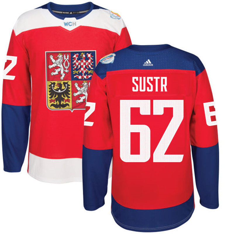 Czech Republic 62 Andrej Sustr Red 2016 World Cup Of Hockey Premier Player Jersey