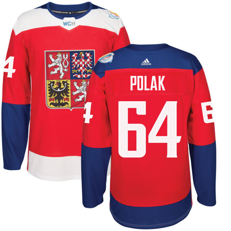 Czech Republic 64 Roman Polak Red 2016 World Cup Of Hockey Premier Player Jersey - Click Image to Close