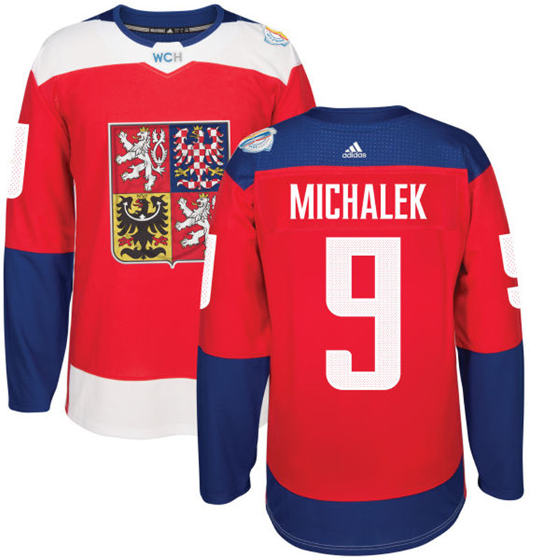 Czech Republic 9 Milan Michalek Red 2016 World Cup Of Hockey Premier Player Jersey - Click Image to Close