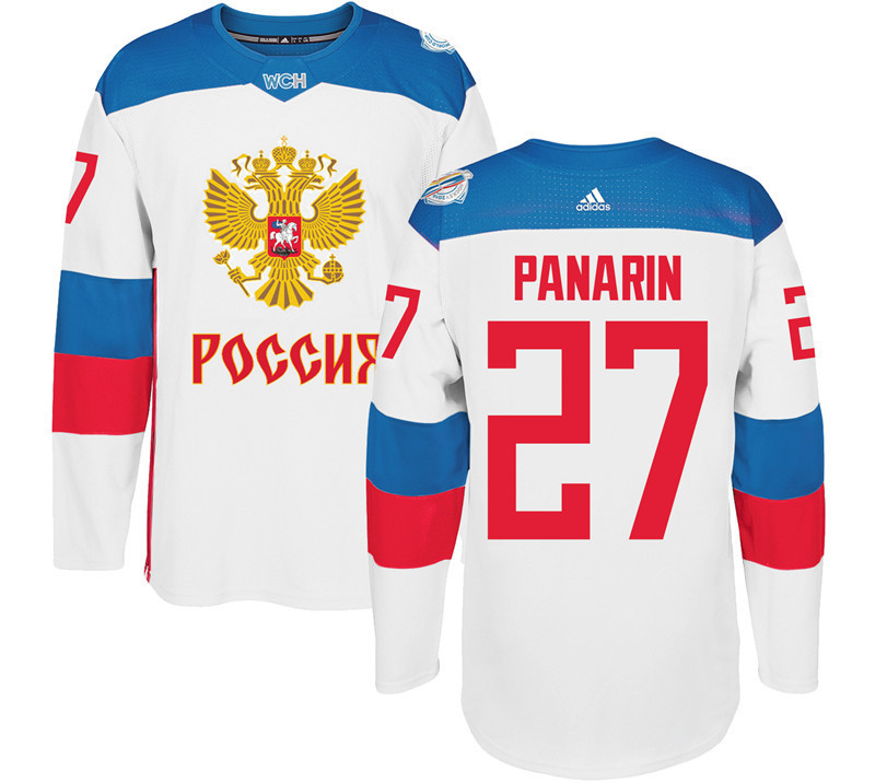 Russia 27 Artemi Panarin White 2016 World Cup Of Hockey Premier Player Jersey