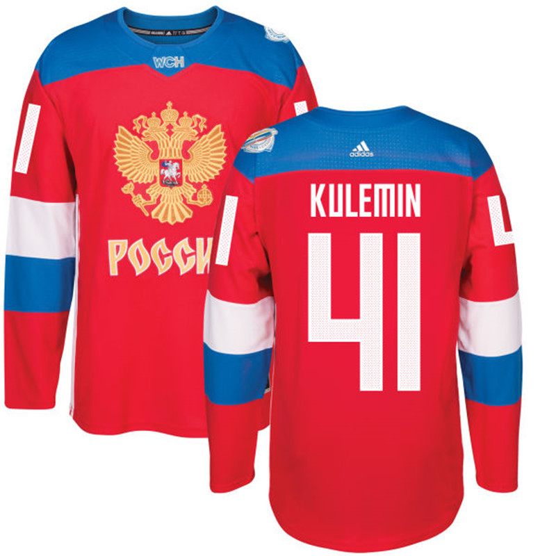 Russia 41 Nikolay Kulemin Red 2016 World Cup Of Hockey Premier Player Jersey
