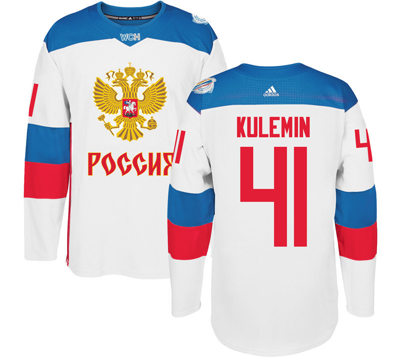 Russia 41 Nikolay Kulemin White 2016 World Cup Of Hockey Premier Player Jersey