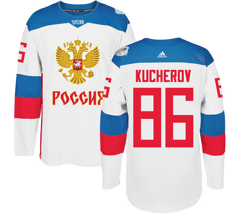 Russia 86 Nikita Kucherov White 2016 World Cup Of Hockey Premier Player Jersey