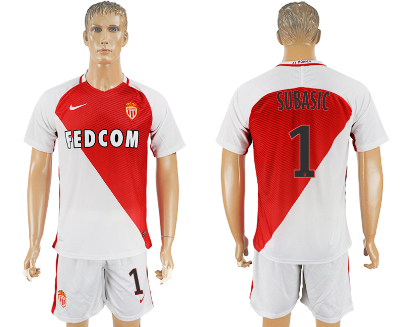 2016-17 Monaco 1 SUBASIC Home Soccer Jersey