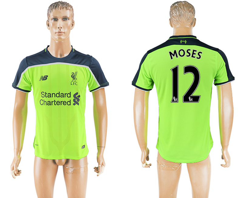 2016-17 Liverpool 12 MOSES Third Away Thailand Soccer Jersey