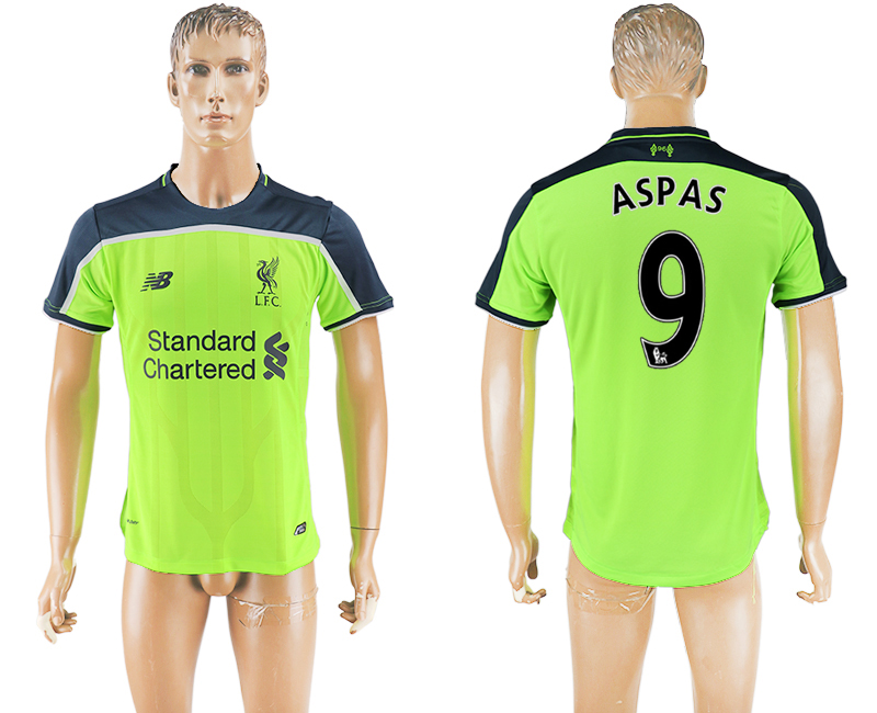 2016-17 Liverpool 9 ASPAS Third Away Thailand Soccer Jersey
